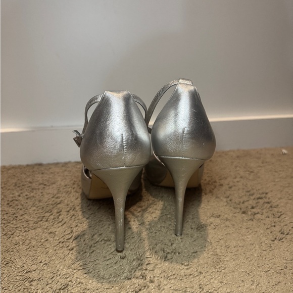 Sam Edelman Metallic Silver Heels - Picture 3 of 4
